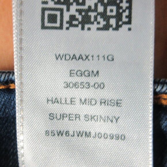 TRUE RELIGION Halle Mid‎ Rise Super Skinny Jeans Womens Sz 24 Blue Stretch Denim - Picture 7 of 16